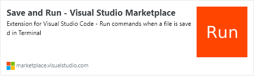 Save and Run - Visual Studio Marketplace